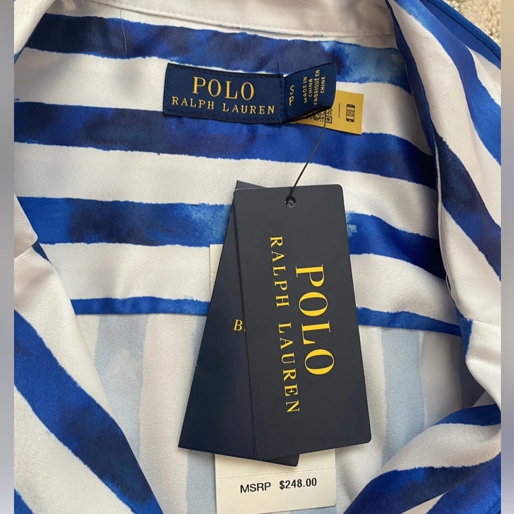 Ralph Lauren Striped pajama style shirt size small - Picture 4 of 4